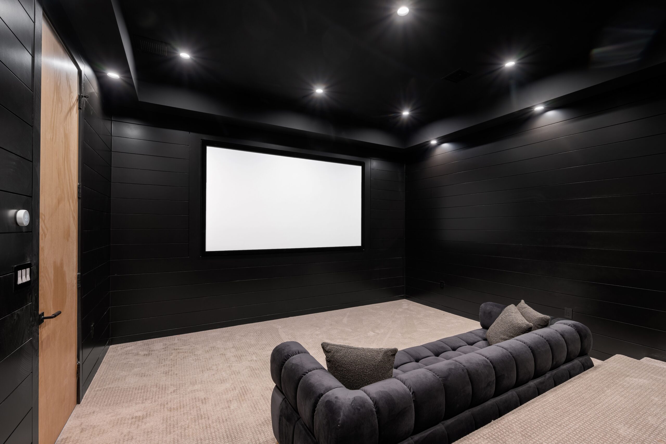 Smart Lighting systems in Home Theatre - Installed by Mervin AV
